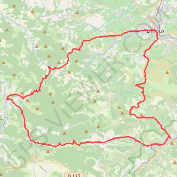 Itinéraire Chalabre - Limoux - Espéraza, distance, dénivelé, altitude, carte, profil, trace GPS