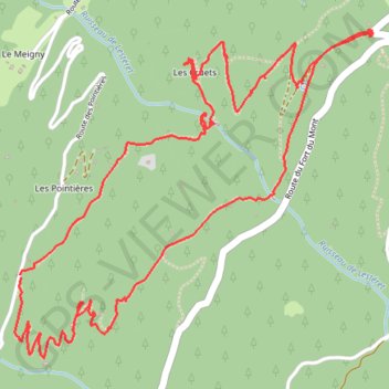 Itinéraire Sentiers des Pointières, distance, dénivelé, altitude, carte, profil, trace GPS