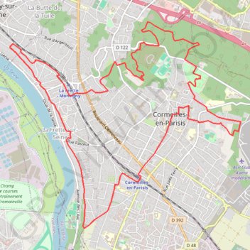 Itinéraire Cormeilles en Parisis, distance, dénivelé, altitude, carte, profil, trace GPS