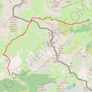 Itinéraire Du Pra à Ferrières (Circuit du Ténibre), distance, dénivelé, altitude, carte, profil, trace GPS