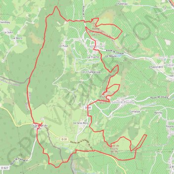 Itinéraire Solutré-pouilly - Vergisson (71), distance, dénivelé, altitude, carte, profil, trace GPS