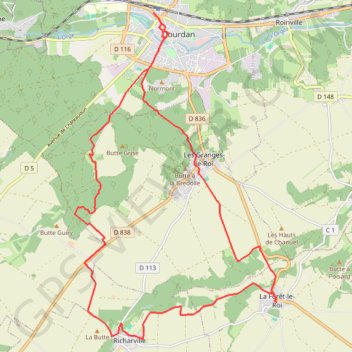 Itinéraire La Forêt le Roi, distance, dénivelé, altitude, carte, profil, trace GPS