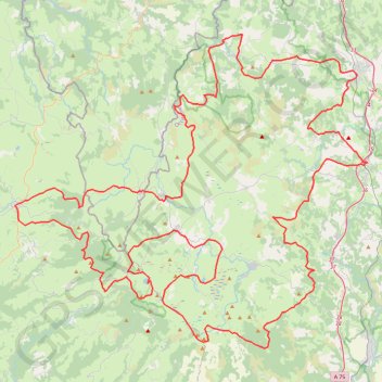 Itinéraire GT Aubrac, distance, dénivelé, altitude, carte, profil, trace GPS