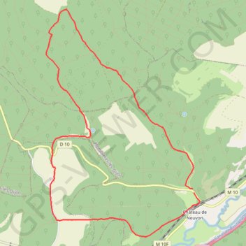 Itinéraire Viaduc de Neuvon, distance, dénivelé, altitude, carte, profil, trace GPS