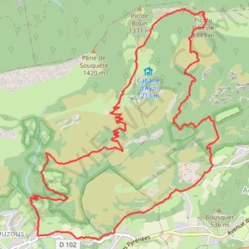 Itinéraire Le pic du Pibeste, distance, dénivelé, altitude, carte, profil, trace GPS