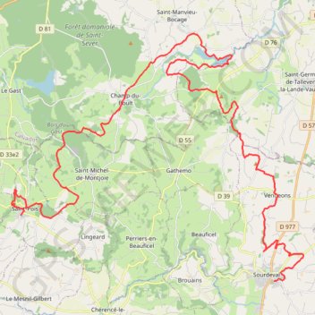 Itinéraire 2 - cdm 2024_0-Sourdeval-Saint Pois_46.07km_798m_unified, distance, dénivelé, altitude, carte, profil, trace GPS