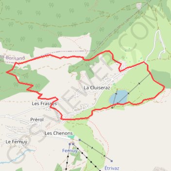 Itinéraire Les Confins, distance, dénivelé, altitude, carte, profil, trace GPS