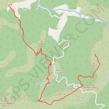 Itinéraire Collobrières, vers la ferme de Peigros, distance, dénivelé, altitude, carte, profil, trace GPS