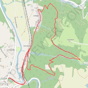 Itinéraire Rando pédestre montiels, distance, dénivelé, altitude, carte, profil, trace GPS