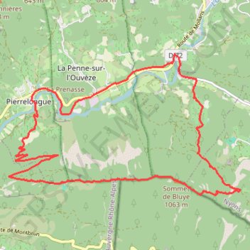 Itinéraire Arrête du mont Bluye - Pierrelongue, distance, dénivelé, altitude, carte, profil, trace GPS