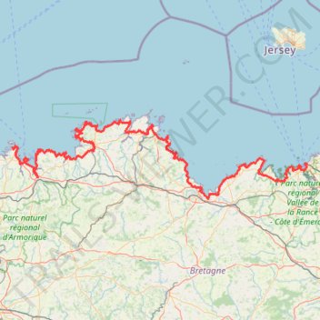 Itinéraire Du Mont-Saint-Michel à Morlaix, distance, dénivelé, altitude, carte, profil, trace GPS