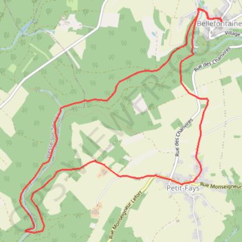 Itinéraire BIEVRE-BELLEFONTAINE Fontaine de St Furcy, distance, dénivelé, altitude, carte, profil, trace GPS