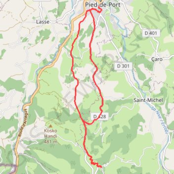 Itinéraire Table d'Orientation de Hontto, distance, dénivelé, altitude, carte, profil, trace GPS