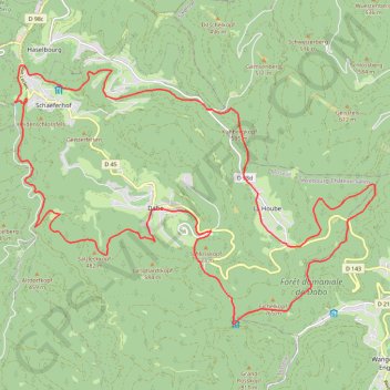 Itinéraire Circuit du Kempel - Dabo, distance, dénivelé, altitude, carte, profil, trace GPS