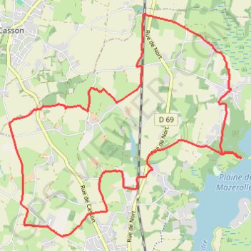 Itinéraire Mazerolles, distance, dénivelé, altitude, carte, profil, trace GPS