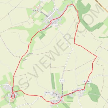 Itinéraire Chemin de la charbonnière (Villers-Châtel), distance, dénivelé, altitude, carte, profil, trace GPS