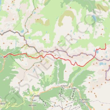Itinéraire Pyrénées - Ruhle - El Serrat, distance, dénivelé, altitude, carte, profil, trace GPS