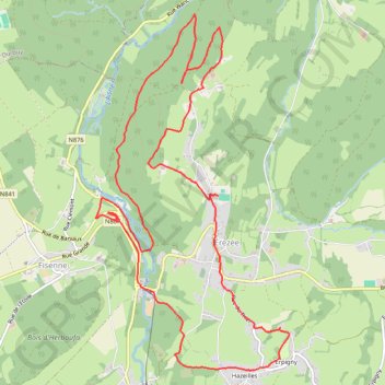 Itinéraire Erezée - Province du Luxembourg - Belgique, distance, dénivelé, altitude, carte, profil, trace GPS