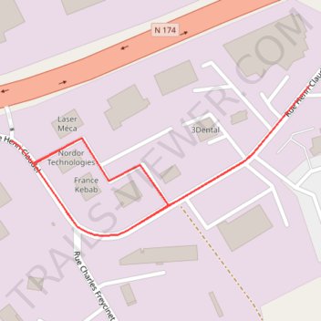 Itinéraire Slalom Saint-Lô, distance, dénivelé, altitude, carte, profil, trace GPS