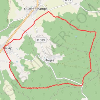 Itinéraire Le tour de Toges, distance, dénivelé, altitude, carte, profil, trace GPS