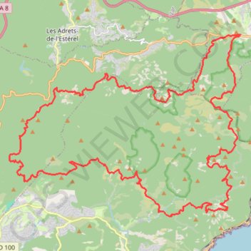 Itinéraire Tour de l'Esterel, distance, dénivelé, altitude, carte, profil, trace GPS