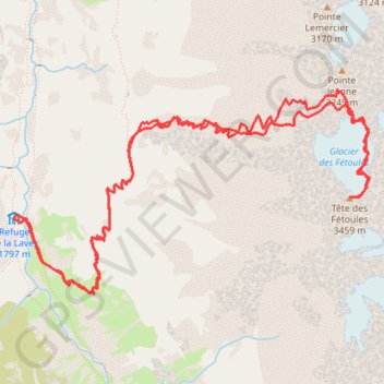 Itinéraire Tête des Fétoules, distance, dénivelé, altitude, carte, profil, trace GPS