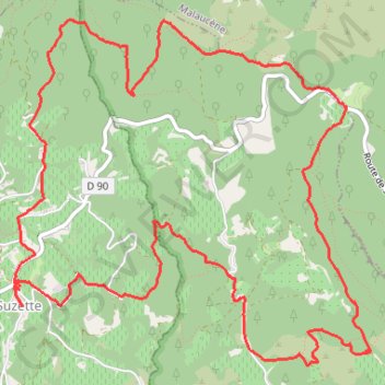 Itinéraire Les Terres rouges, distance, dénivelé, altitude, carte, profil, trace GPS