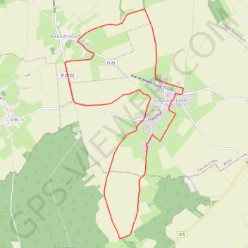 Itinéraire Sentier du Petit Dieu - Sus-Saint-Léger, distance, dénivelé, altitude, carte, profil, trace GPS