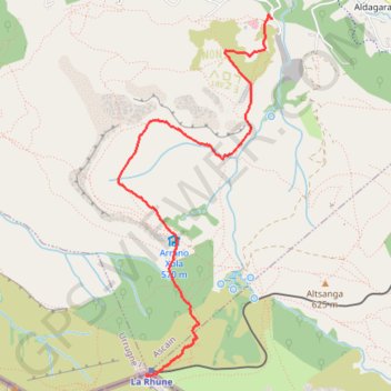 Itinéraire 2017-05-07 11:30:41 LA RHUNE, distance, dénivelé, altitude, carte, profil, trace GPS