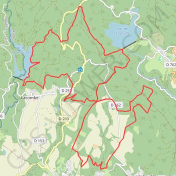 Itinéraire Goutarende - Cuxac-Cabardés, distance, dénivelé, altitude, carte, profil, trace GPS