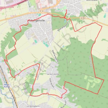 Itinéraire Flins-sur-Seine - Aubergenville, distance, dénivelé, altitude, carte, profil, trace GPS