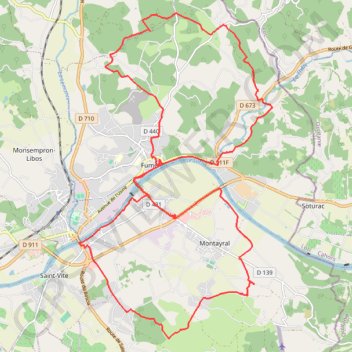 Itinéraire Les environs de Fumel, distance, dénivelé, altitude, carte, profil, trace GPS