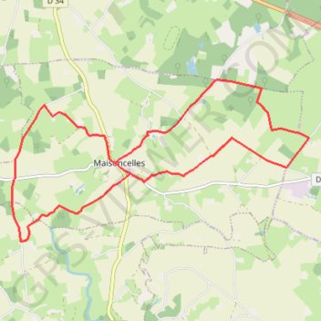 Itinéraire Maisoncelles, distance, dénivelé, altitude, carte, profil, trace GPS