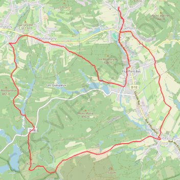 Itinéraire Les grands bois, distance, dénivelé, altitude, carte, profil, trace GPS