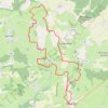 Itinéraire 2 - parcours vtt 40 kms rouge, distance, dénivelé, altitude, carte, profil, trace GPS