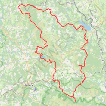 Itinéraire Tour de la Margeride, distance, dénivelé, altitude, carte, profil, trace GPS