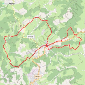 Itinéraire Autour de Luriecq, distance, dénivelé, altitude, carte, profil, trace GPS