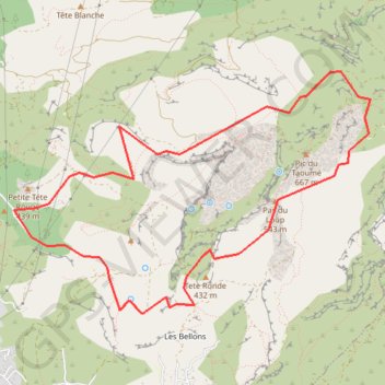 Itinéraire Garlaban - Taoumé, distance, dénivelé, altitude, carte, profil, trace GPS
