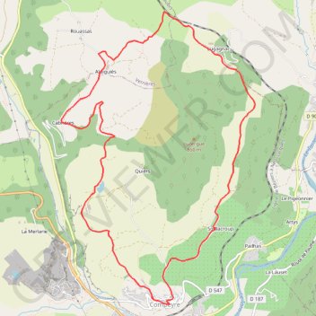 Itinéraire Rando De compeyre, distance, dénivelé, altitude, carte, profil, trace GPS