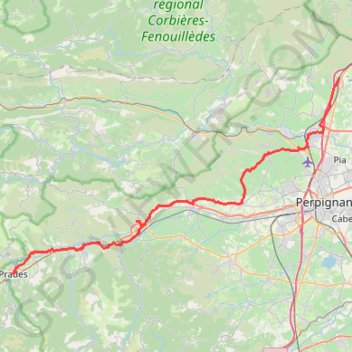 Itinéraire De Salses-le-Château à Prades, distance, dénivelé, altitude, carte, profil, trace GPS