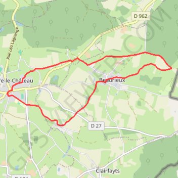 Itinéraire Circuit du Biau Ri - Solre-le-Château, distance, dénivelé, altitude, carte, profil, trace GPS