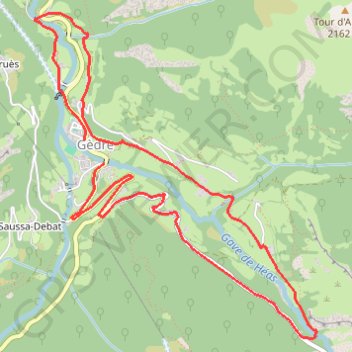 Itinéraire Gèdre 110, distance, dénivelé, altitude, carte, profil, trace GPS