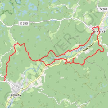 Itinéraire Marche Buissonnière Saut de Lognon, distance, dénivelé, altitude, carte, profil, trace GPS