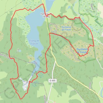Itinéraire Tourbière de Frasne, distance, dénivelé, altitude, carte, profil, trace GPS