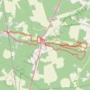 Itinéraire 2024-02-15 VTT Pissos 48 km 🌥️, distance, dénivelé, altitude, carte, profil, trace GPS