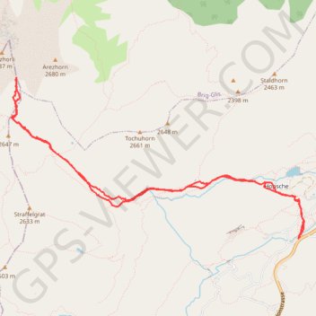 Itinéraire Spitzhorli, distance, dénivelé, altitude, carte, profil, trace GPS
