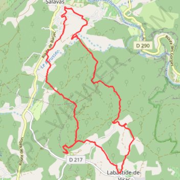 Itinéraire Salavas, La Bastide-de-Virac, distance, dénivelé, altitude, carte, profil, trace GPS