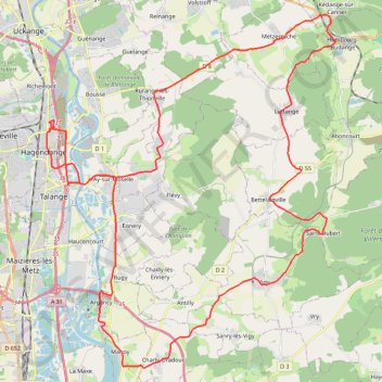 Itinéraire Vers la Canner, distance, dénivelé, altitude, carte, profil, trace GPS