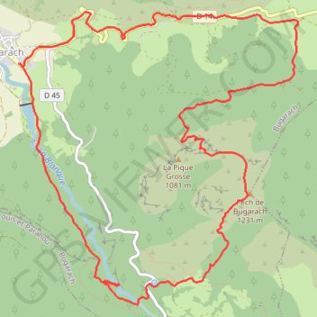 Itinéraire Tour du Pech du Bugarach, distance, dénivelé, altitude, carte, profil, trace GPS