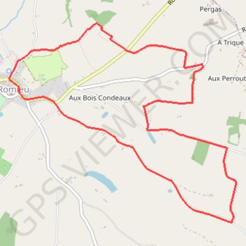 Itinéraire Vallons du Lectourois - La Romieu, distance, dénivelé, altitude, carte, profil, trace GPS